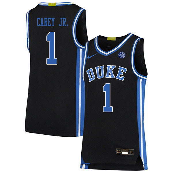 2020 Men #1 Vernon Carey Jr. Duke Blue Devils College Basketball Jerseys Sale-Black